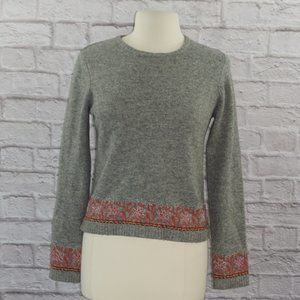 Vintage 90s American Eagle Wool Fair Isle Beaded Sweater